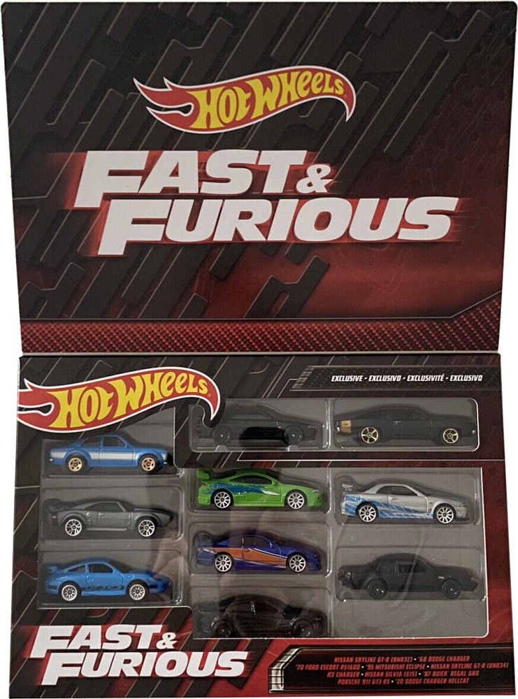 hot wheels fast and furious 10 pieces set