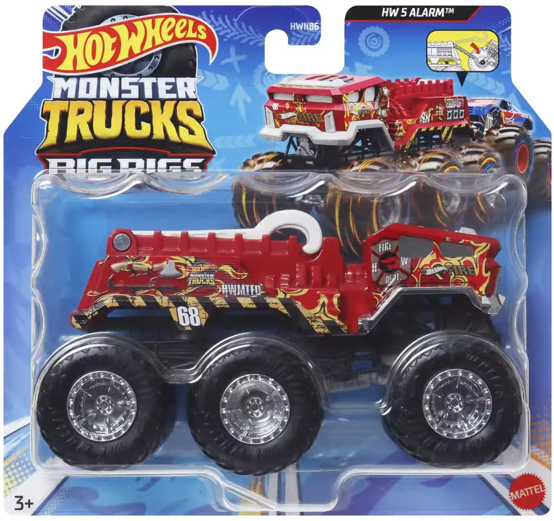 HotWheels☆MonsterTrucksBIGRIGS5アラームロコパンク Amazon.com: Hot Wheels Monster Trucks 5 Alarm - Connect and