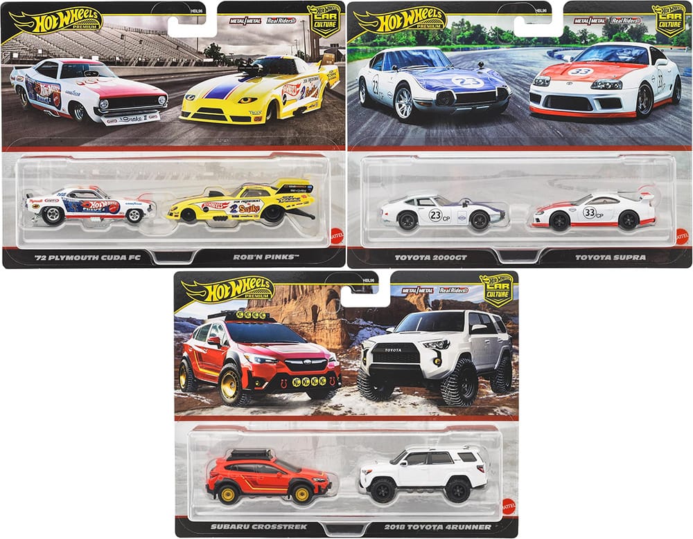 Hot Wheels Car Culture 2025 Euro Speed Set - Collection De Voitures Die-cast 1:64, Ferrari Et Autres (Thaïlande)