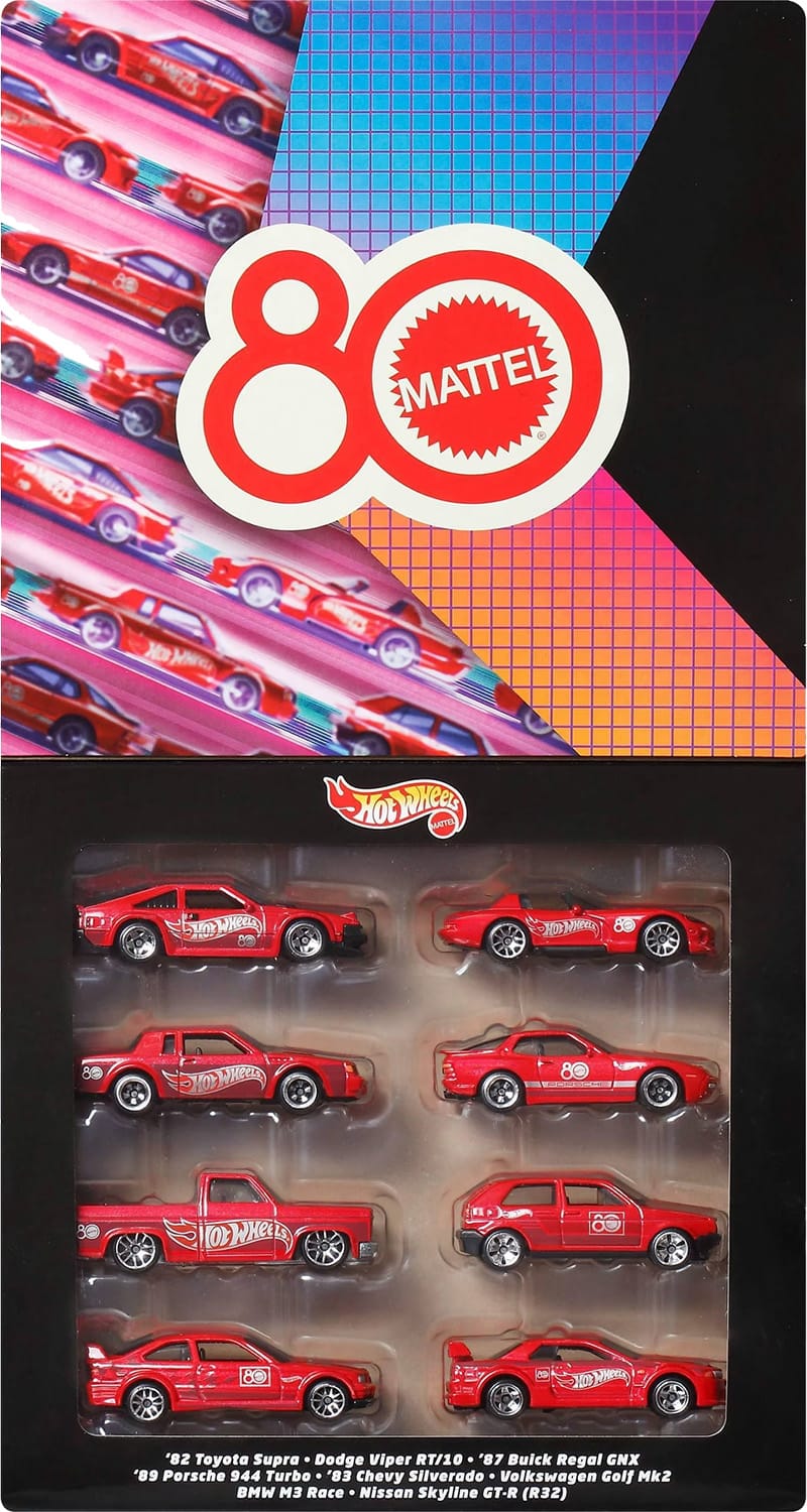 Hot Wheels 80th Anniversary 8-Car Box Set - Loose