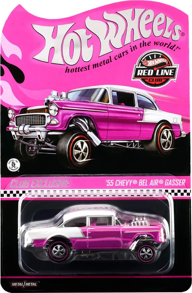 ミニカー HotWheels 55Chevy Bel Air Club Exclusive 2019 Hot Wheels GOLD 55 CHEVY BEL AIR GASSER sELECTIONs Redline