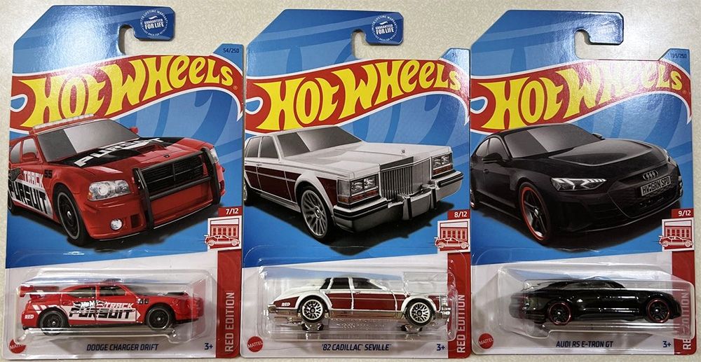 2023 Hot Wheels Red Edition 7, 8 & 9