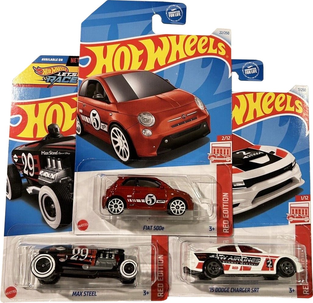 2024 Hot Wheels Red Edition 1, 2, 3