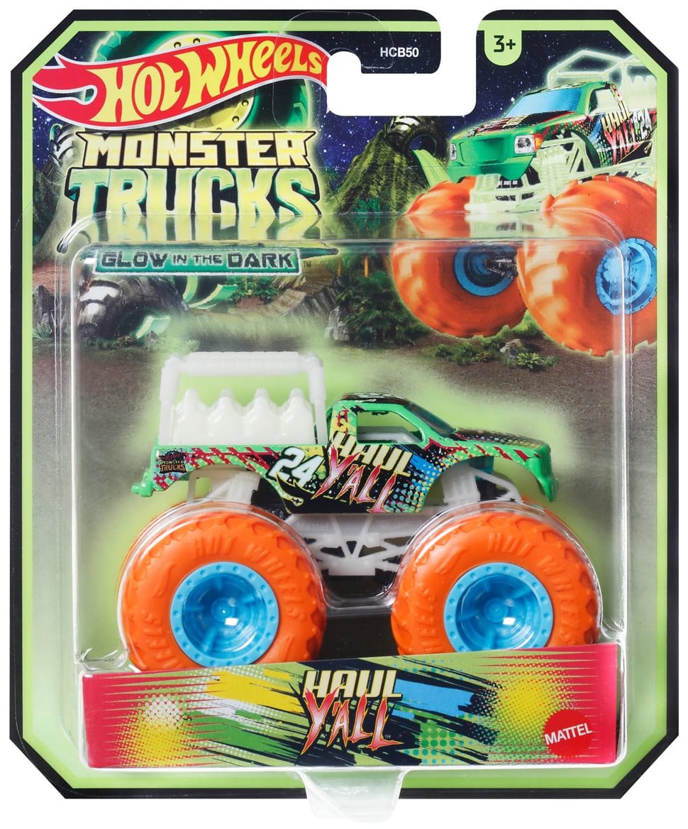 Hot Wheels 2024 Monster Trucks - Glow in the Dark - Mix 1