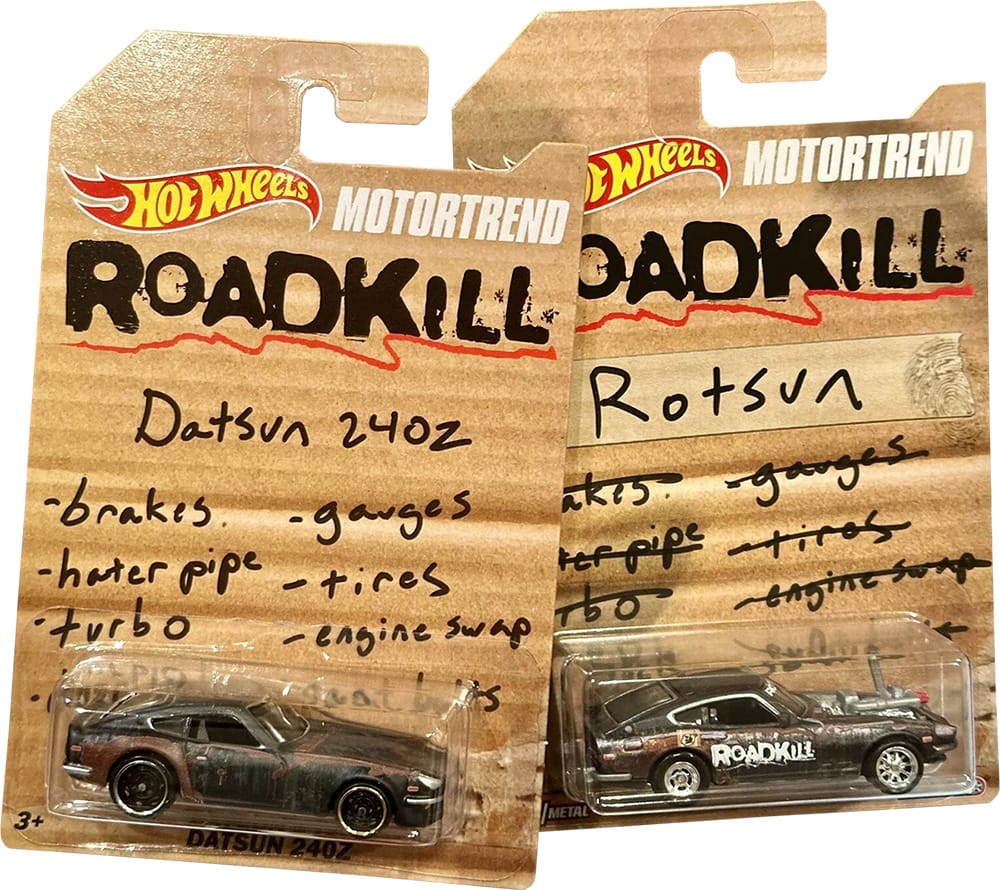 Roadkill Datsun 240Z & Rotsun - Hot Wheels Giveaway