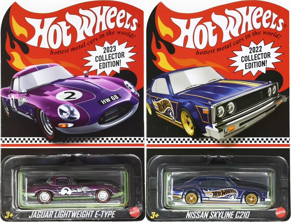 Jaguar Lightweight E-Type & Nissan Skyline C210 - Hot Wheels Collector Editions