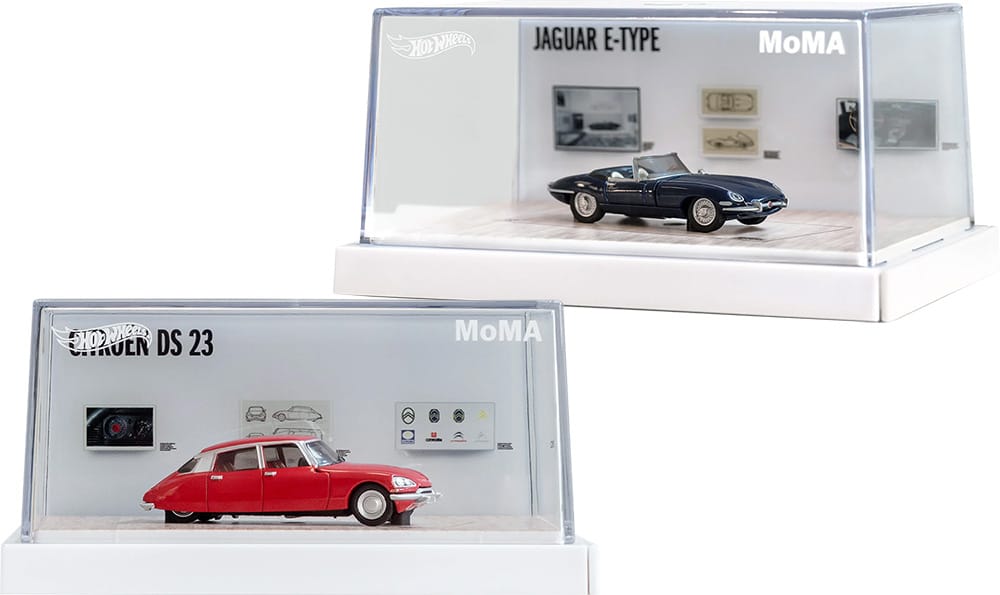 Hot Wheels x MoMa Jaguar E-Type Roadster & Citroën DS 23 Sedan