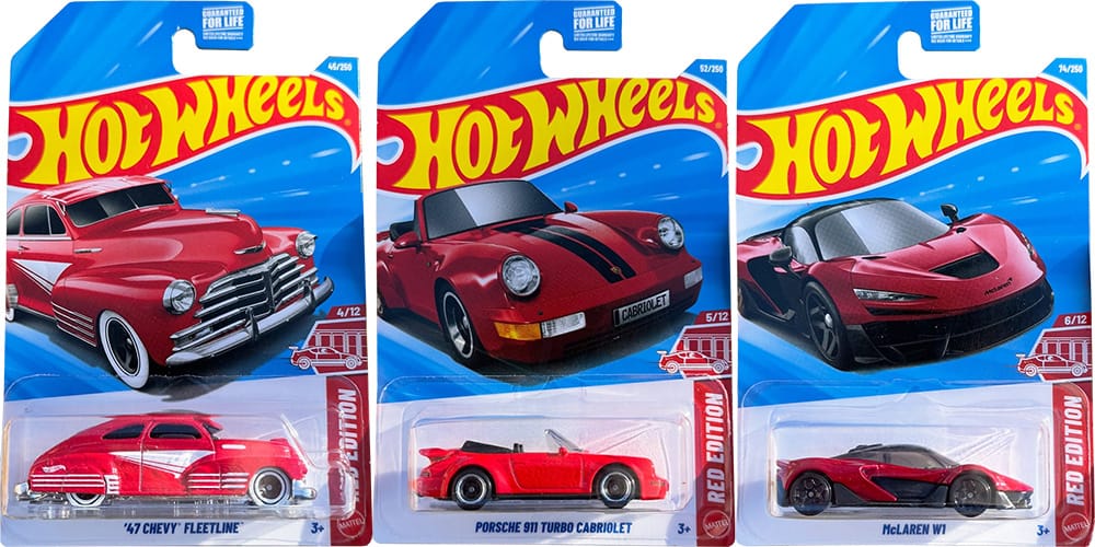 2026 Hot Wheels Red Edition 4, 5, 6