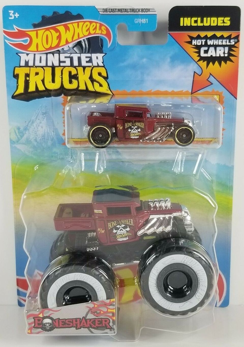 Monster Trucks + Hot Wheels Car 2-Packs - Mix 1