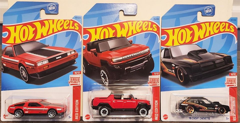 2023 Hot Wheels Red Edition 10, 11, 12