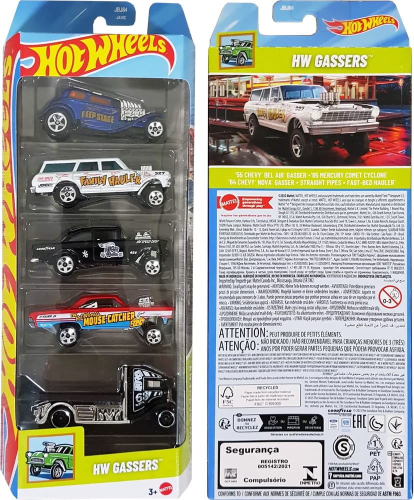 Hot Wheels 2025 HW Gassers 5-Pack