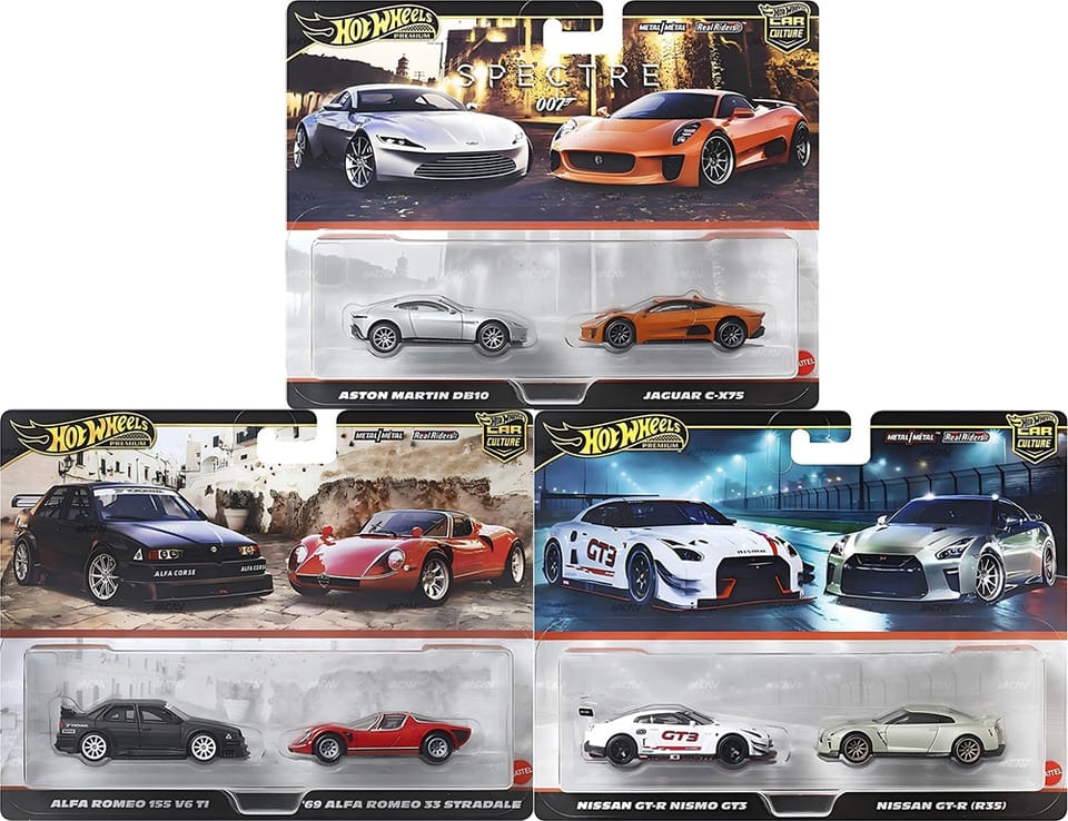 Hot Wheels 2025 Car Culture 2-Packs - Mix 4