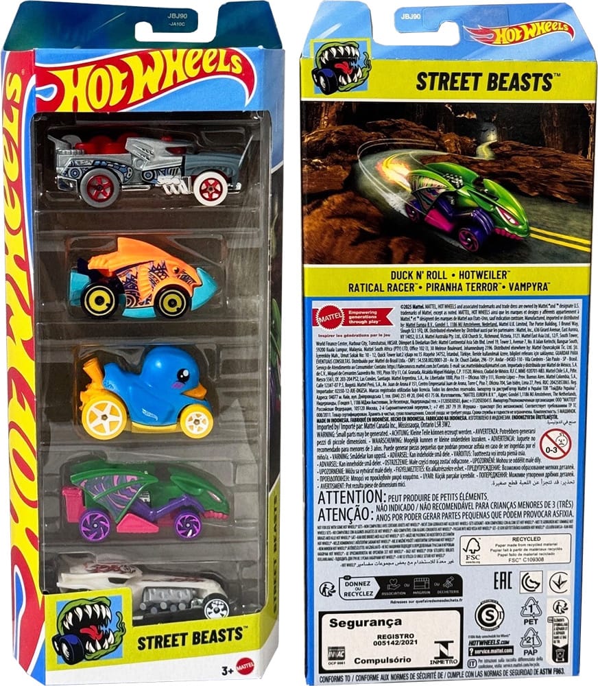 Hot Wheels 2025 Street Beasts 5-Pack