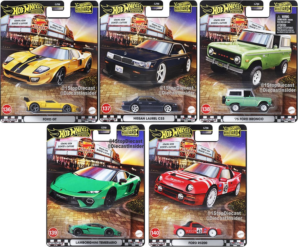 Hot Wheels Boulevard - 136 to 140