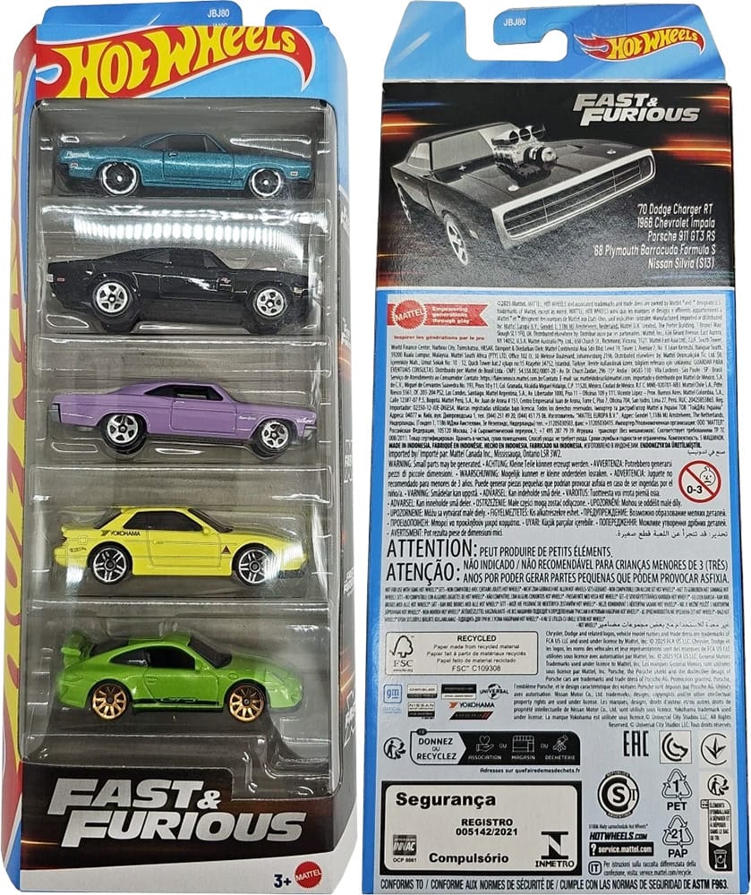 Hot Wheels 2025 Fast & Furious 5-Pack
