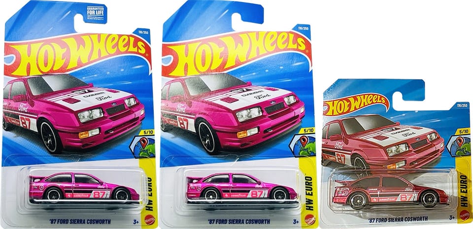 ’87 Ford Sierra Cosworth - Hot Wheels 2026 Super T-Hunt - US, Int. & Short Card