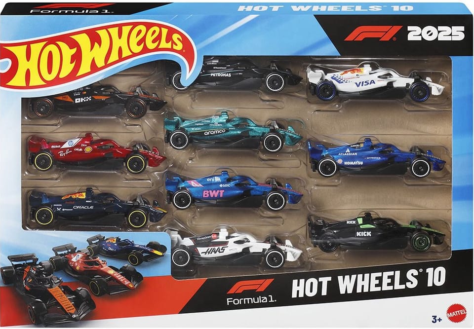 Hot Wheels 2026 (2025)  Formula 1 10-Car Box Set